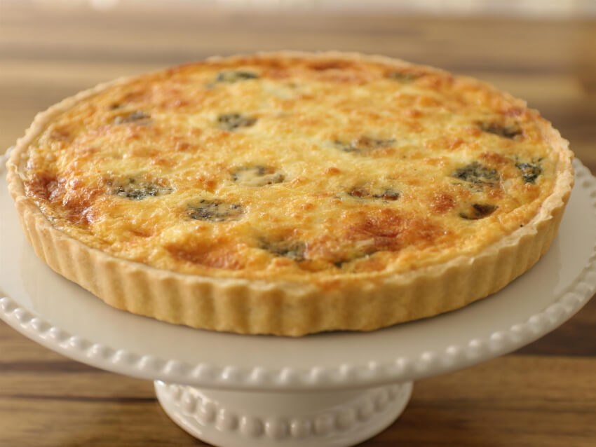 Spinach and cheese Quiche