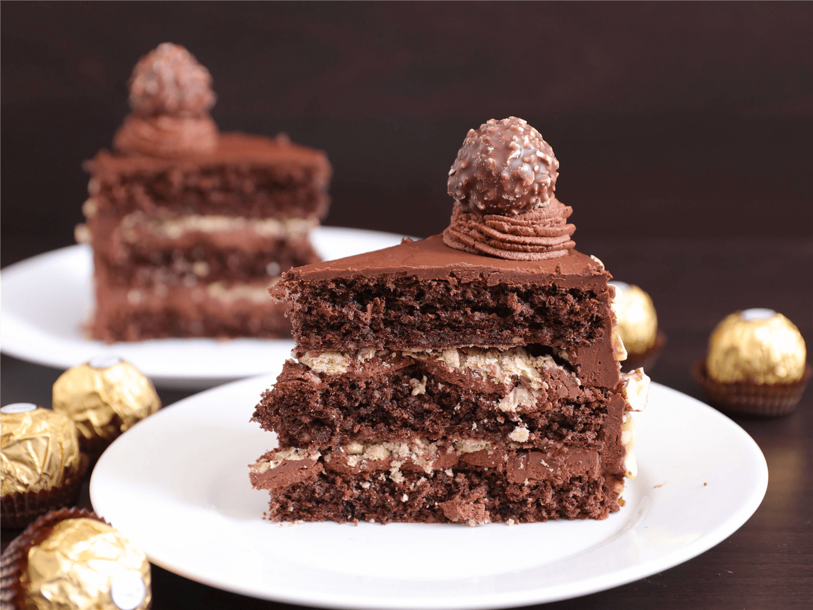 Ferrero Rocher Cake Recipe - The Cooking Foodie
