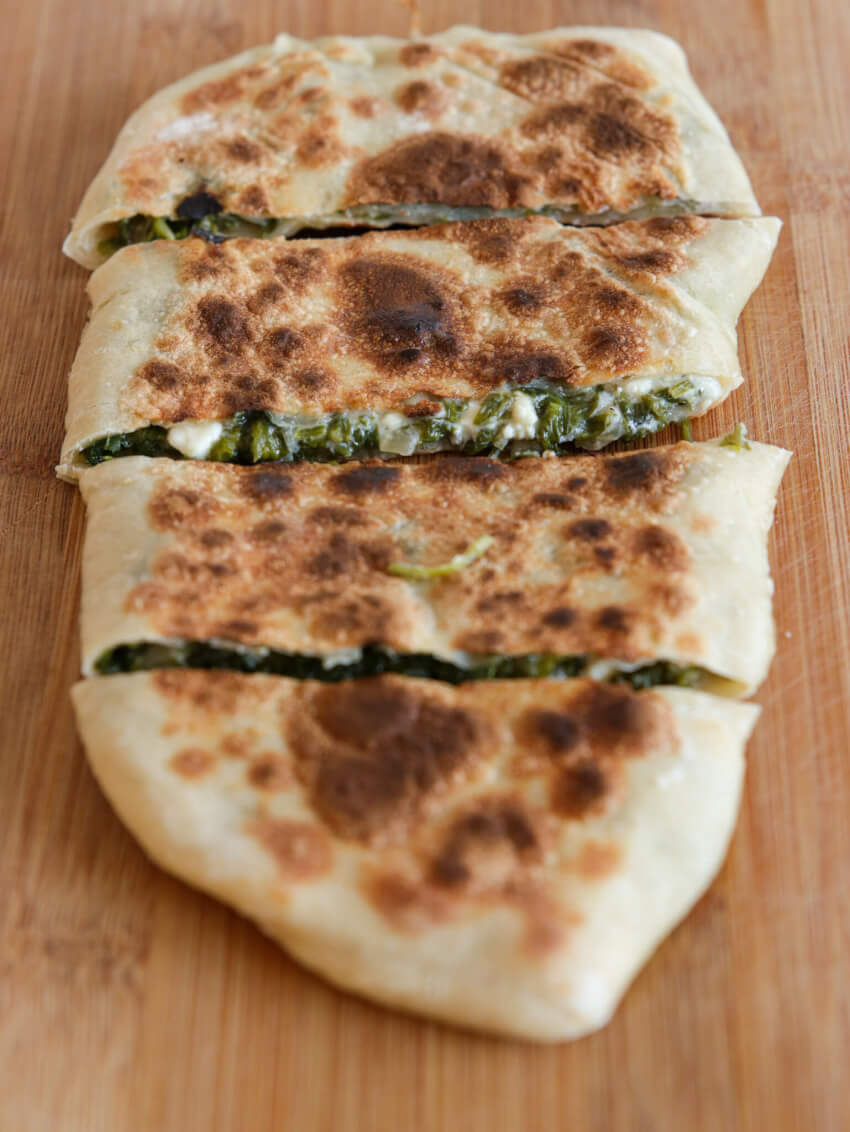 spinach and cheese gozleme