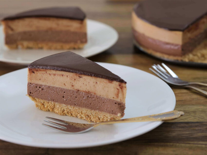 No-Bake Nutella-Peanut Butter Cheesecake