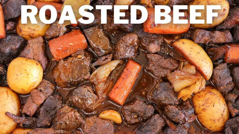Roasted Beef Chunks Recipe | How to Make Roasted Beef Cubes 